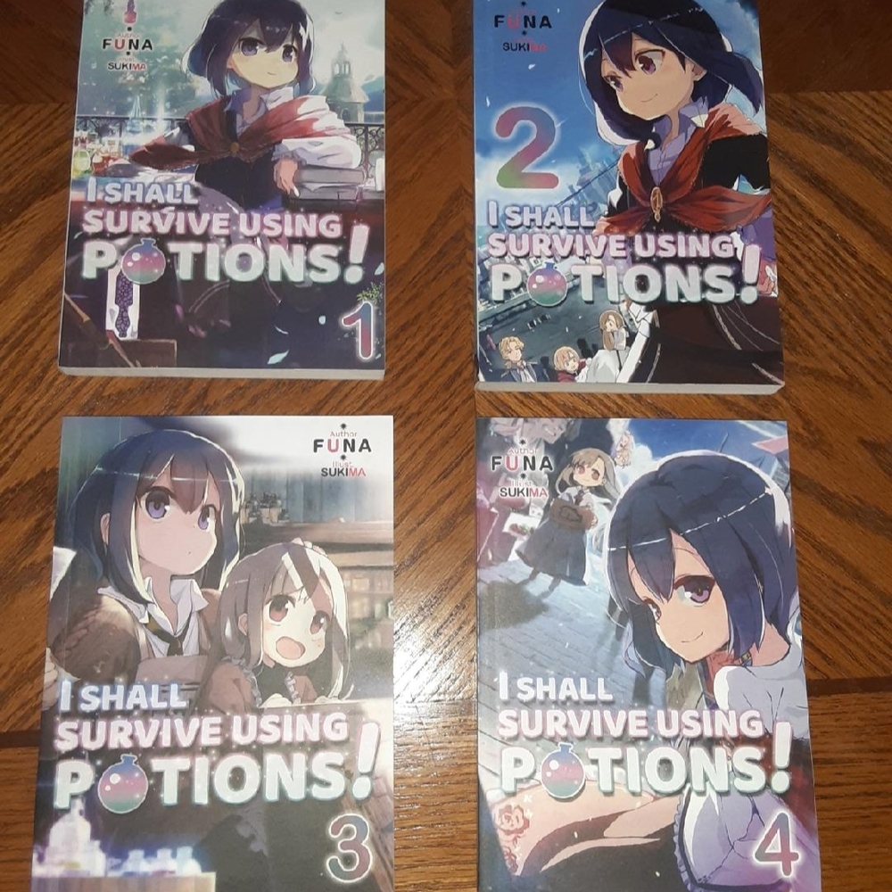 Manga 'I Shall Survive Using Potions!' Set with Blue and Purple Covers